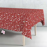 Rollo De Hule Mantel Navidad Rojo Nordic 140cm X 25m Exma