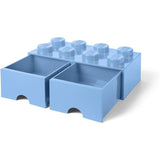 Room Copenhagen 40061736 Caja De Almacenaje Apilable, Ladrillo 8 Pomos, 2 Cajones, 9.4 L