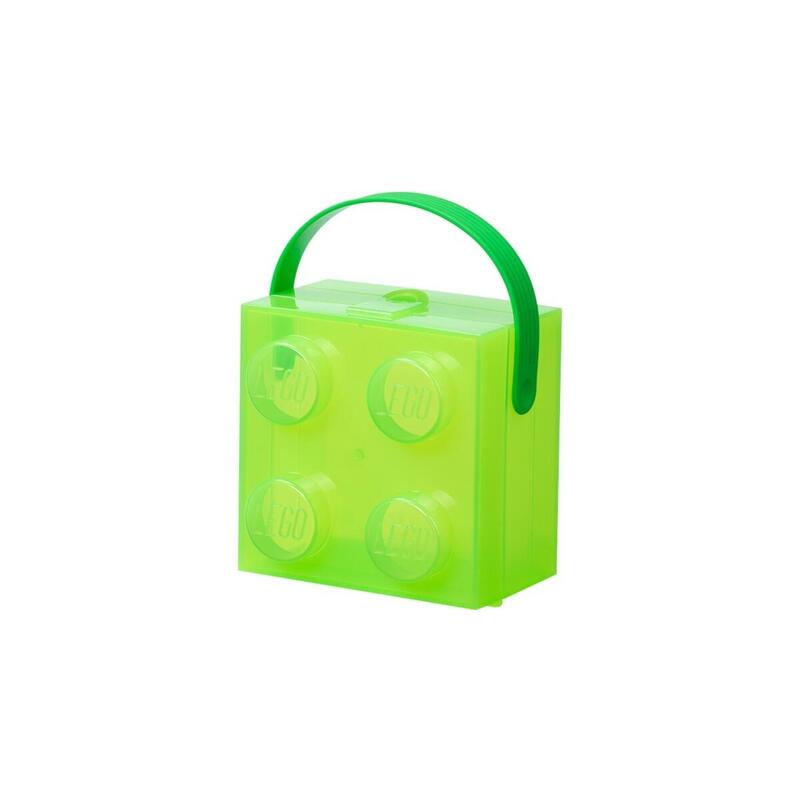 Room Copenhagen Caja Lego Con Asa, Caja De Almacenamiento Verde Claro/Transparente 40240008