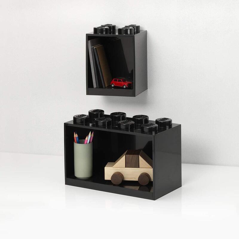 Room Copenhagen Conjunto De Estantes Tipo Bloques Lego, 2 Unidades, Negro, One Size 41171733 41171733