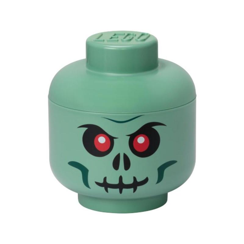 Room Copenhagen Lego Storage Head Skeleton, Caja De Almacenamiento Negro/Rojo, Pequeño 40310803