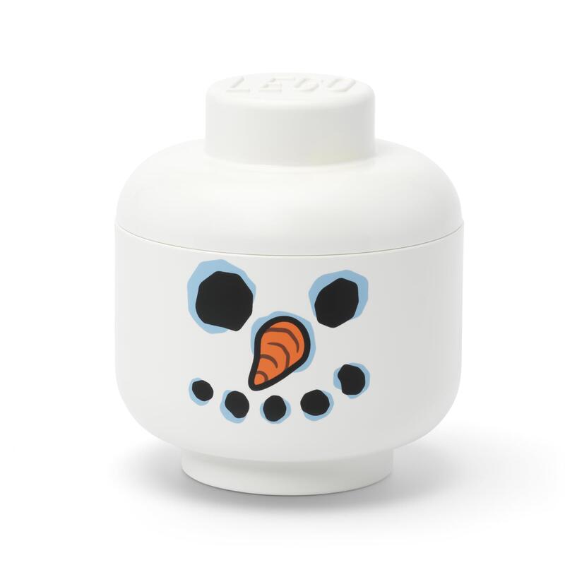Room Copenhagen Lego Storage Head "Snowman", Klein (Blanco) 40310815