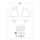 Rosalyne Babydoll Y Tanga Rojo Talla (Interno):S/M