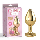 Rosy Gem Plug Anal Dorado Con Joya Talla M