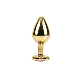 Rosy Heart Plug Anal Dorado Con Joya Talla M
