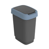 Rotho Cubo De Basura De 10 L Con Tapa Basculante Y Abatible, De Plástico, Para Reciclaje, Sin Bpa