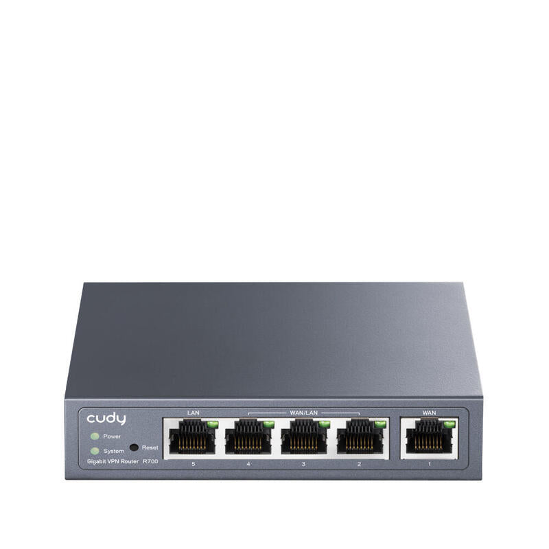 Router Cudy R700  Vpn Wifi Ac1200 - 1 Puerto Wan Gigabit - 3 Puertos Wan/Lan Gigabit - 1 Puerto Lan Gigabit