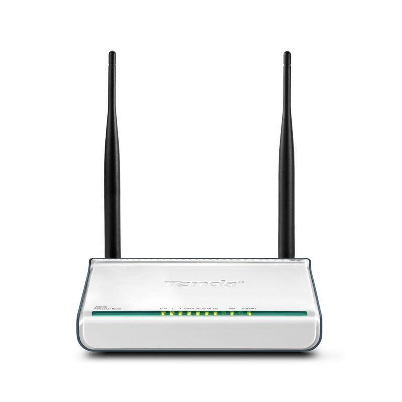 Router Modem Adsl2+ Inalámbrico Tenda W300d 802.11b/G/N 300mbps 2 Antenas 5dbi 1xrj11 4xrj45 10/100