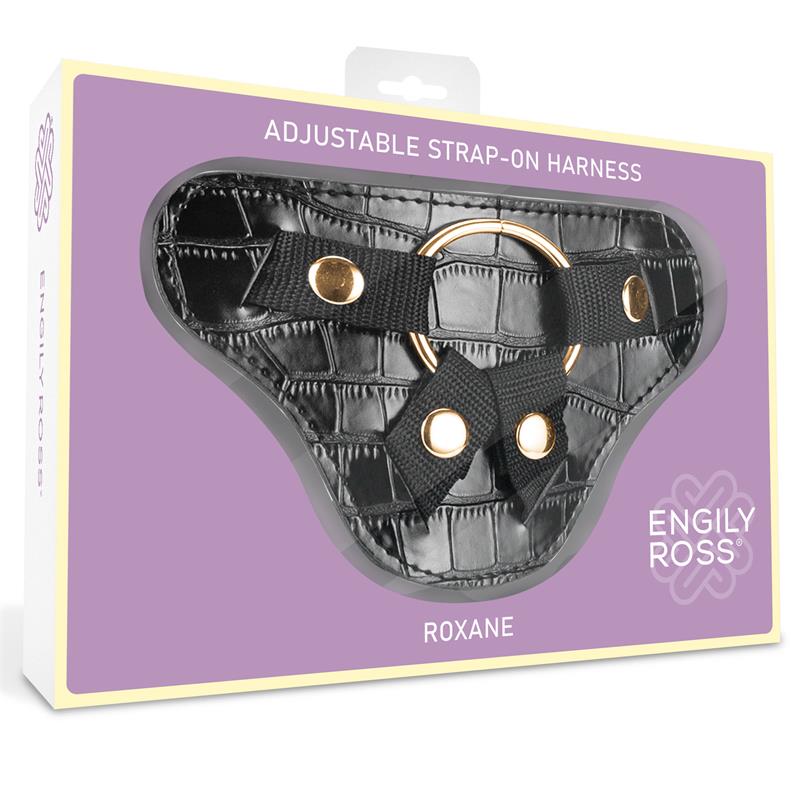 Roxane Arnés Universal Ajustable 3 Anillo De Silicona Negro