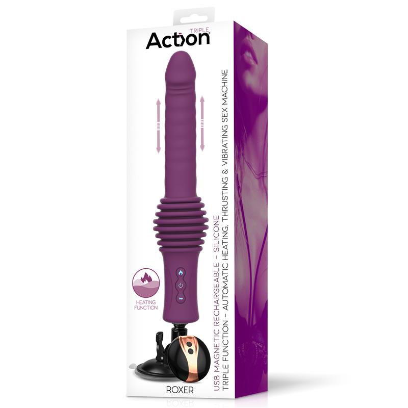 Roxer Sex Machine Con Vibración, Thrusting, Efecto Calor Y Control Remoto