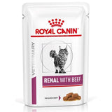 Royal Canin Vet Renal Feline With Beef Comida Húmeda Para Gatos Trozos En Salsa Pollo, Cerdo, Carne De Vacuno 12x85 G
