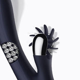 Royalspace Vibrador Con Lenguas Estimuladoras Y Bolas Internas 360º Azul