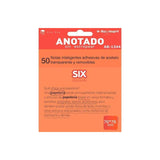 Roymart Bloc Notas Adhesivas Inteligentes Removibles Transparentes 50h 76x76mm Acetato Naranja Flúor