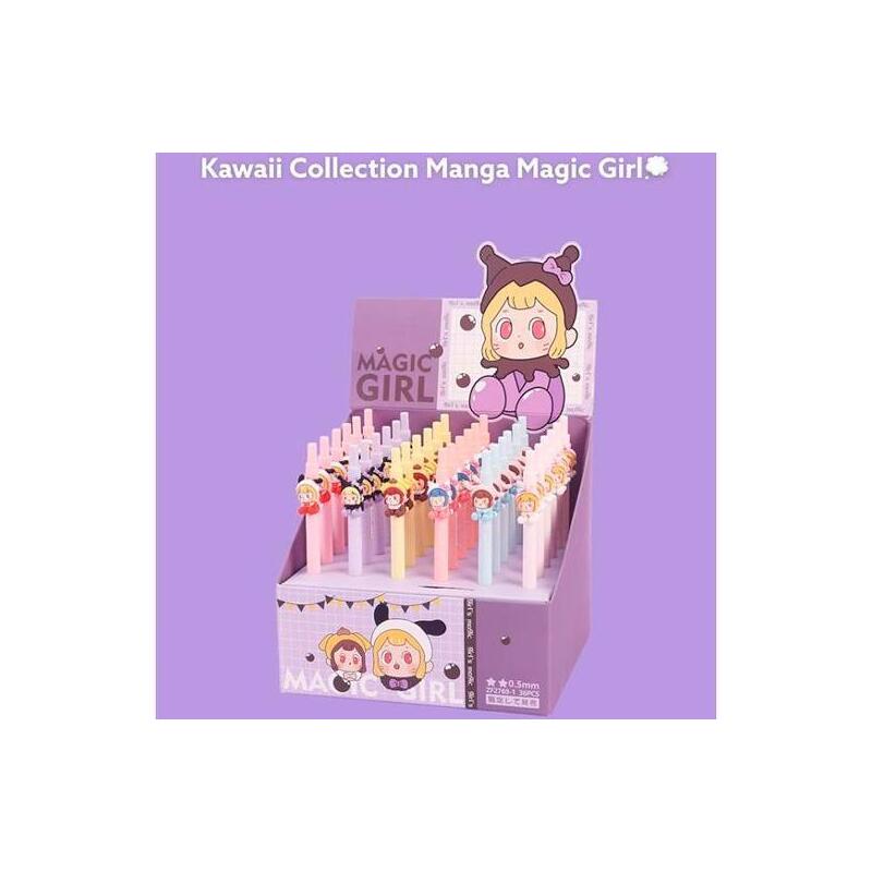Roymart Bolis Gel Magic Girl Click Pen Expositor De 36 C/Surtidos
