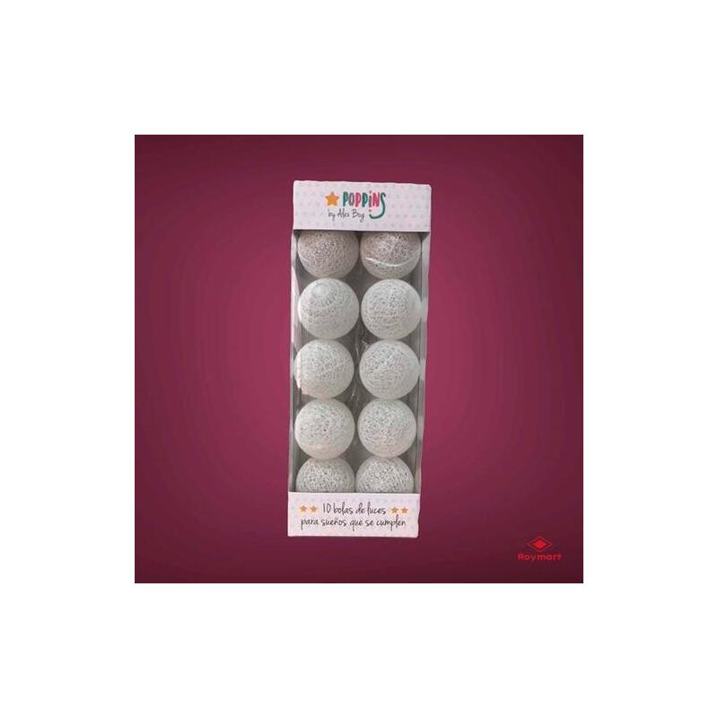 Roymart Set 10 Guirnaldas Poppins Blancas