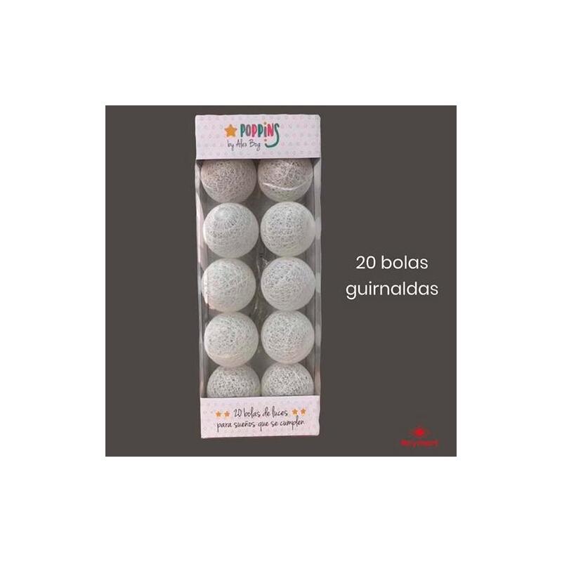 Roymart Set 20 Guirnaldas Poppins Blancas