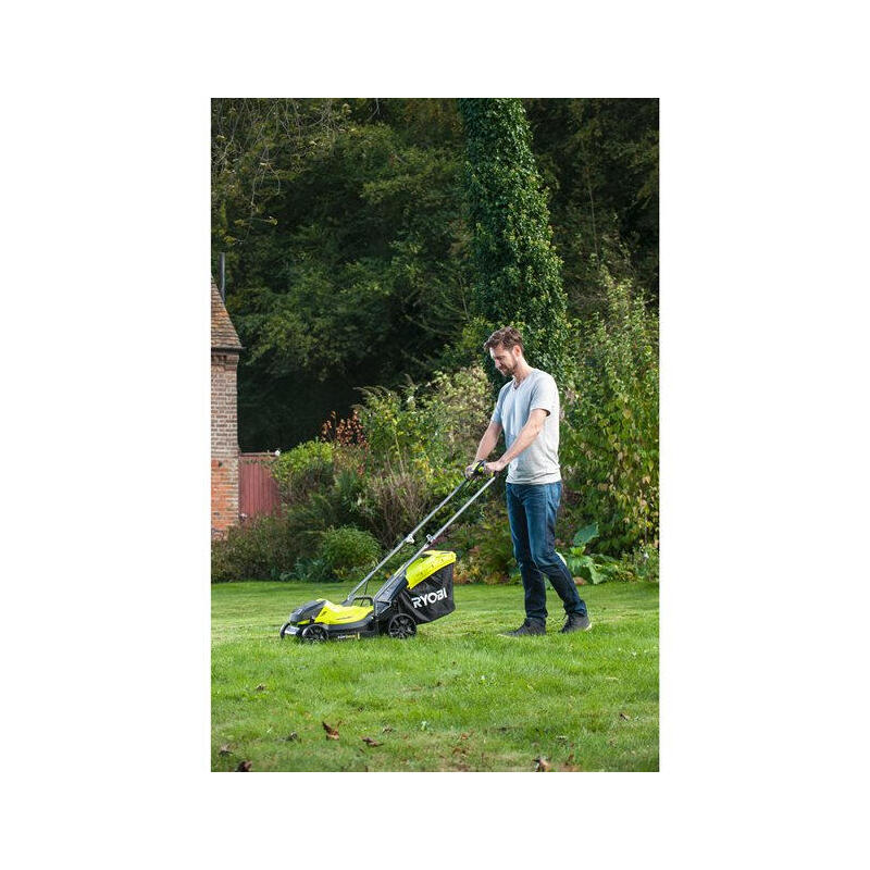 Cortacésped Inalámbrico Ryobi One+ Olm1833b, 18 Voltios Verde/Negro, Sin Batería Ni Cargador 5133004305