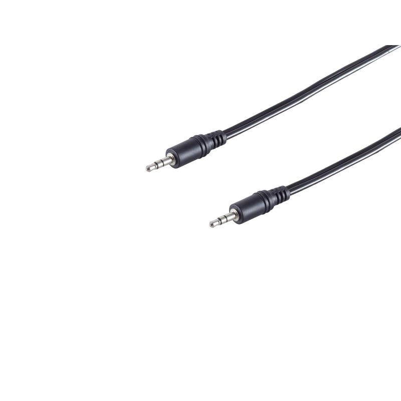 S-Conn Cable De Audio 3,5mm Klinke Stereo, 5,0m Negro,