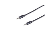 S-Conn Cable De Audio 3,5mm Klinke Stereo, 5,0m Negro,