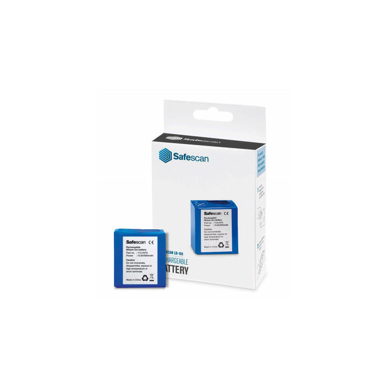 Safescan Lb-105 Bateria Recargable Para Detector De Billetes Falsos Safescan 155-S, 165-S Y 185-S - Autonomia Hasta 30h