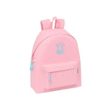 Mochila  Safta Benetton Basics - Bolsillo Frontal - Hombreras Acolchadas - Doble Cremallera Principal - Asa Superior -