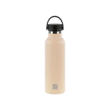Safta Botella Termo De 600ml - Acero Inoxidable - Base De Silicona Antideslizante - Asa Superior - Beige