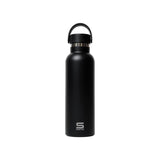 Safta Botella Termo De 600ml - Acero Inoxidable - Base De Silicona Antideslizante - Asa Superior - Negro