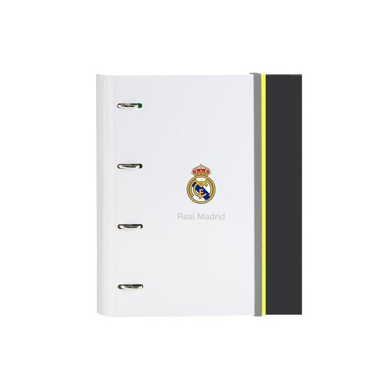 Safta Carpeta Anillas 4x35mm C/Recambio A4 100h 80gr Tapa Dura Real Madrid Equip. 25/26