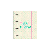 Safta Carpeta De Anillas 4x35mm C/Recambio 100h A4 T/Duras Cierre C/Goma Glowlab "Magic Flow"