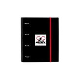 Safta Carpeta De Anillas 4x35mm C/Recambio 100h A4 T/Duras Cierre C/Goma Mickey Mouse "Mickey Mood"