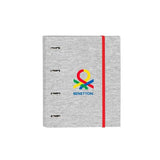 Safta Carpeta De Anillas 4x35mm C/Recambio 100h A4 T/Duras Forradas Cierre C/Goma Benetton "Pop"