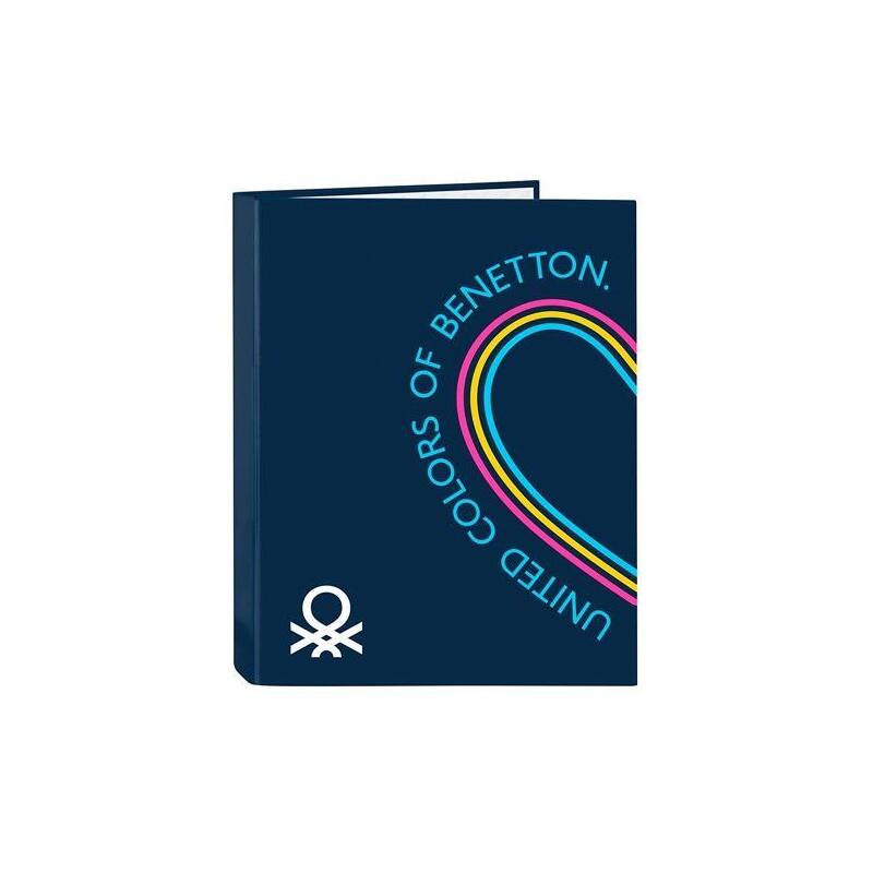 Safta Carpeta De Anillas Mixtas 4x35mm Folio T/Duras Forradas Benetton "Love"