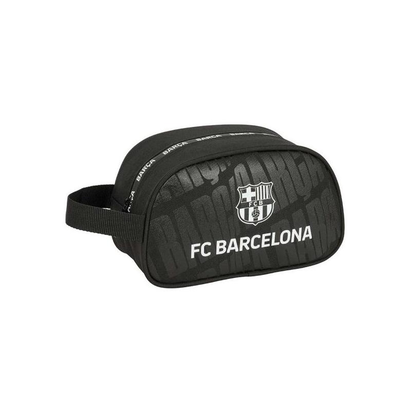 Safta F.C.Barcelona Neceser De 5l - Cremallera - Asa Lateral - Adapatable A Carro - 260x120x150mm - Negro