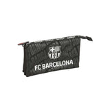 Safta F.C.Barcelona Portatodo - 3 Compartimentos Con Cremalleras - Bolsillo Interior - 0.6l - 220x30x120mm - Negro