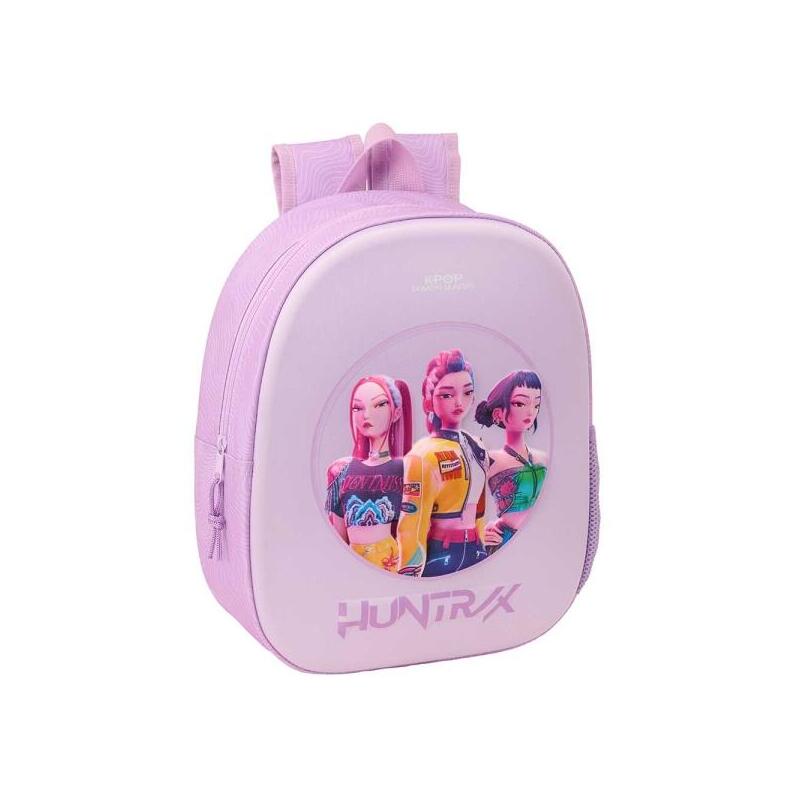 Safta K-Pop Demon Hunters Iconic Mochila 3d - Portabotellas - Hombreras Acolchadas - Asa De Mano Superior - 27x33x10cm