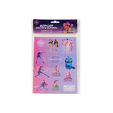 Safta K-Pop Demon Hunters Pack De 12 Pegatinas - 12 Motivos Diferentes - Presentado En Blister - 10.5x14.8cm -