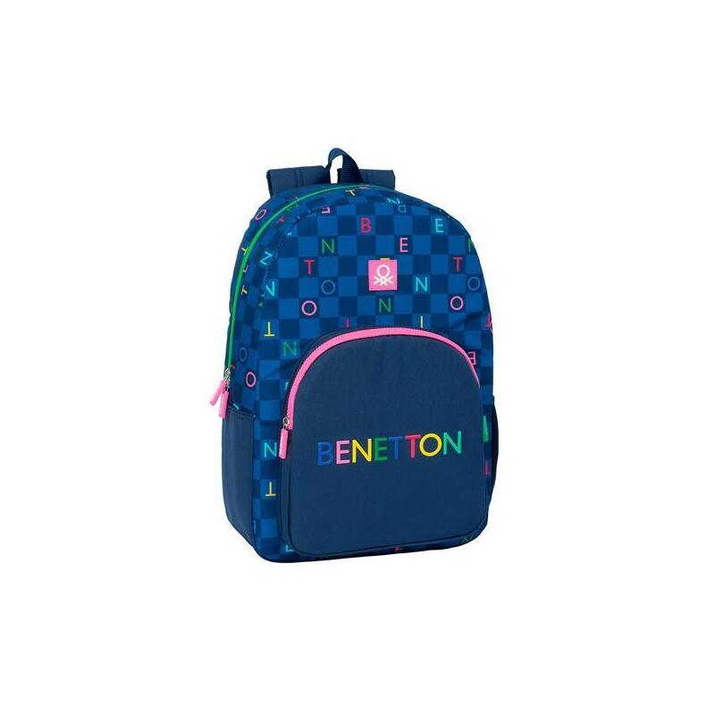 Safta Mochila Doble 19l Adaptable Carro Benetton "Damero"