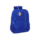 Safta Real Madrid Mochila Adaptable A Carro - Portabotellas - Dos Compartimentos Grandes - Doble Cremallera - Hombreras