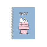 Safta Snoopy Libreta Con Espiral - Formato Cuarto - 80 Hojas De Papel 80g/M2 - Cuadriculas 4x4mm - Tapas Duras