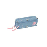 Safta Snoopy Portatodo - 3 Compartimentos Con Cremalleras - Goma Elastica - 0.98l - 220x60x85mm - Azul