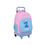 Safta Stitch Bright Mochila Con Carro - Extraible - Bolsillo Frontal - Portabotellas - Hombreras Acolchadas - Asa