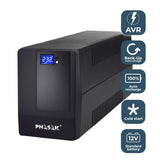 Sai Línea Interactiva Phasak 2000 Va Lcd 2000va 4 Salidas Formato Torre