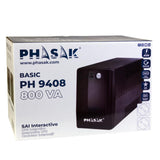 Sai Línea Interactiva Phasak Basic Interactive 800 Va 800va-480w 2 Salidas Formato Torre