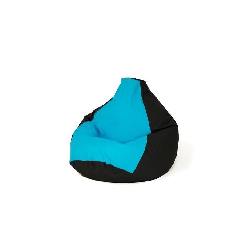 Sako Bolso Puf Pera Negro Y Azul Xl 130 X 90 Cm