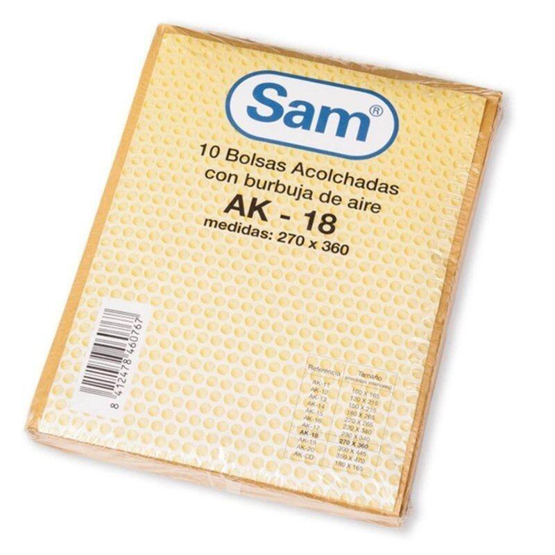 Sam Bolsa Acolchada Con Burbujas Ak-18 270x360mm Kraft -10u-