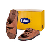 Sandalias Cómodas Scholl Air Bag Tira Trasera Marrón 45