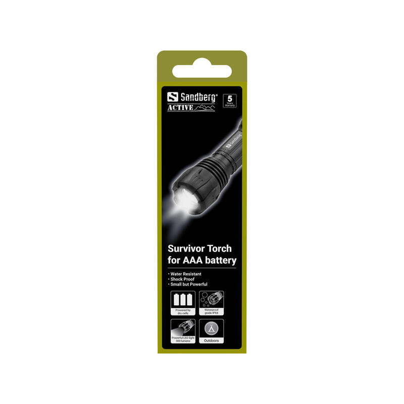 Sandberg Survivor Torch For Aaa Battery