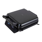 Sandwichera 4en1 Ad3096 Con Pantalla Táctil, Inox Y Negra, 2200 W