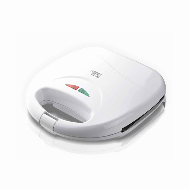 Sandwichera Panini 750w Blanco Haeger 750w/ Tapa Con Bloqueo/ Placas Antiadherentes/ Apagado Automático/ Protección Contra Sobrecalentamiento