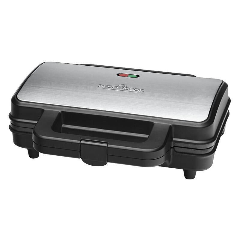Sandwichera Proficook Pc-St 1092, 900 W Negro, Acero Inoxidable